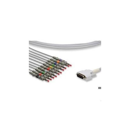 Replacement For Carewell, Ecg-1103Lw Direct-Connect Ekg Cables